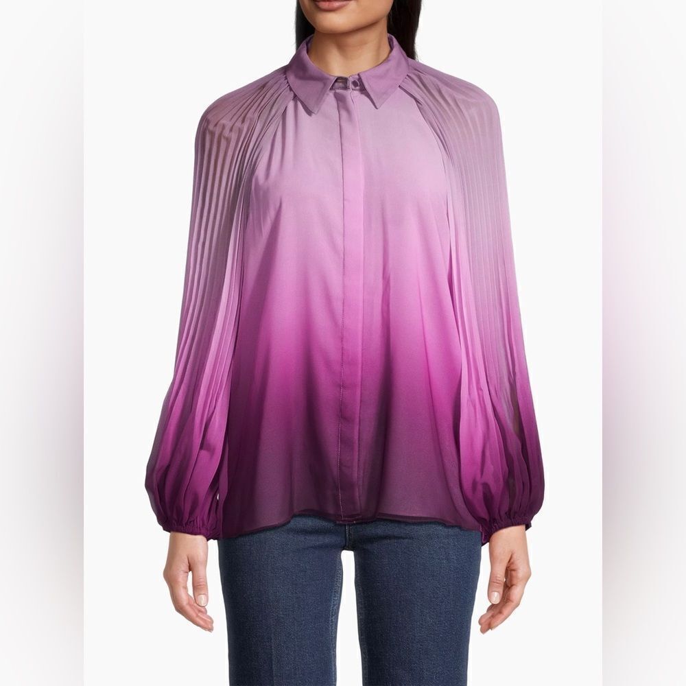 Ungaro Pleated Ombré Blouse size S